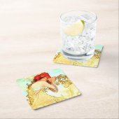 Alphonse Mucha Art Summer Kartonnen Onderzetters (Insitu)