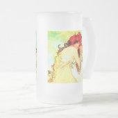 Alphonse Mucha Art Summer Matglas Bierpul (Voorkant rechts)