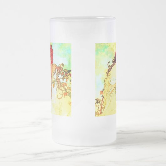 Alphonse Mucha Art Summer Matglas Bierpul (Center)