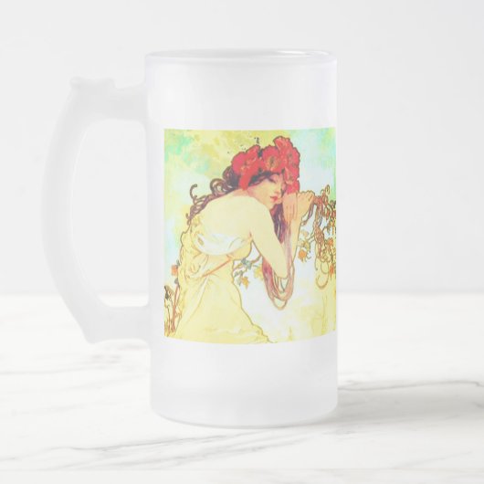 Alphonse Mucha Art Summer Matglas Bierpul (Links)