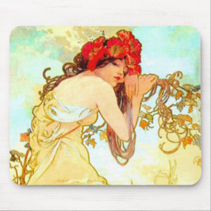 Alphonse Mucha Art Summer Muismat