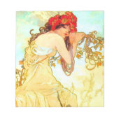 Alphonse Mucha Art Summer Notitieblok (Voorkant)