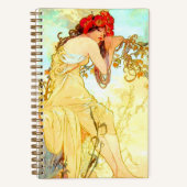 Alphonse Mucha Art Summer Notitieboek (Voorkant)