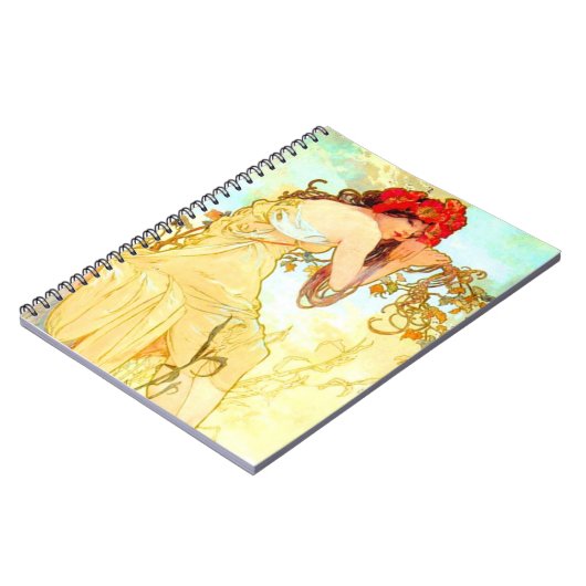 Alphonse Mucha Art Summer Notitieboek (Linkerzijde)