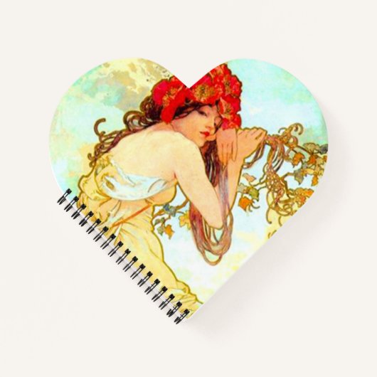Alphonse Mucha Art Summer Notitieboek (Voorkant)