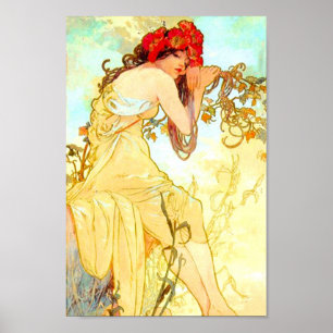 Alphonse Mucha Art Summer Poster