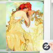 Alphonse Mucha Art Summer Raamsticker (Huis)
