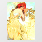 Alphonse Mucha Art Summer Raamsticker (Vel)