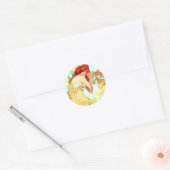 Alphonse Mucha Art Summer Ronde Sticker (Envelop)