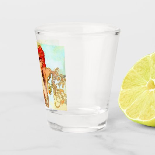 Alphonse Mucha Art Summer Shot Glas (Rechts)