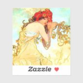 Alphonse Mucha Art Summer Sticker (Vel)