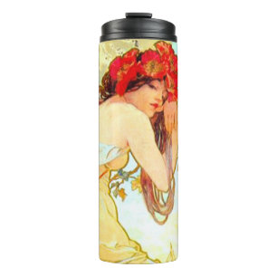 Alphonse Mucha Art Summer Thermosbeker