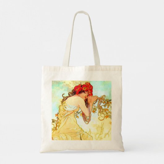 Alphonse Mucha Art Summer Tote Bag (Achterkant)