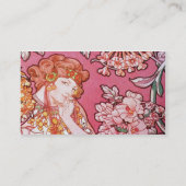 Alphonse Mucha Art Visitekaartjes (Achterkant)