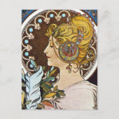 Alphonse Mucha Artwork Briefkaart (Voorkant)