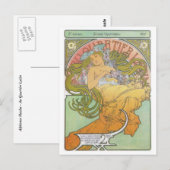Alphonse Mucha - Au Quartier Latijns Briefkaart (Voorkant / Achterkant)