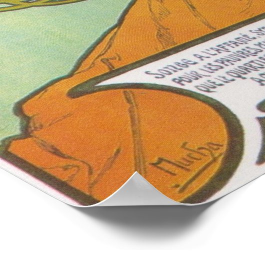 Alphonse Mucha - Au Quartier Latijnse Druk Poster (Hoek)