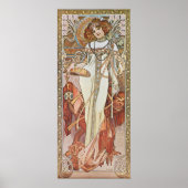 Alphonse Mucha. Automne/Autumn, c.1903 Poster (Voorkant)