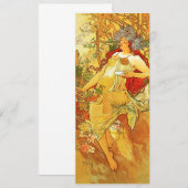 Alphonse Mucha Autumn Invitations Kaart (Voorkant / Achterkant)