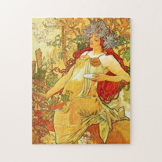 Alphonse Mucha Autumn Puzzle Legpuzzel (Verticaal)