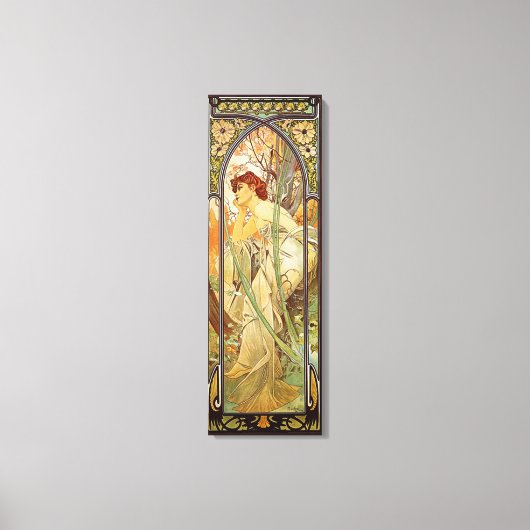 Alphonse Mucha, Avondbeschouwing Canvas Afdruk (Voorkant)