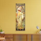 Alphonse Mucha, avondbeschouwing Canvas Afdruk (Insitu (Woonkamer))