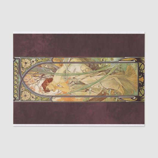 Alphonse Mucha, avondbeschouwing Tissuepapier (Voorkant)