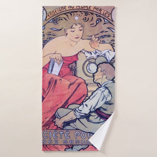 Alphonse Mucha Badhanddoek (Badhanddoek)
