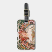 Alphonse Mucha Bagagelabel (Voorkant verticaal)
