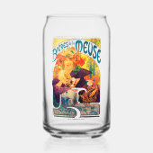Alphonse Mucha beer glass beer can glass Bieres Blikvorm Glas (Voorkant)