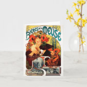 Alphonse Mucha Beer of the Muse Note Card Kaart (Gele Bloem)