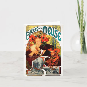 Alphonse Mucha Beer of the Muse Note Card Kaart