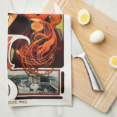 Alphonse Mucha Beer van de Muse Kitchen Towel Theedoek (Quarter Fold)