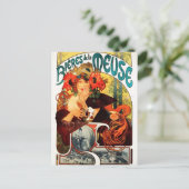Alphonse Mucha Beer van het Muse Briefkaart (Staand voorkant)