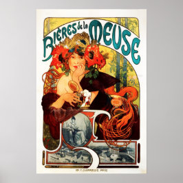 Alphonse Mucha Beer van het Muse Poster