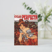 Alphonse Mucha  Bicycle Briefkaart (Staand voorkant)