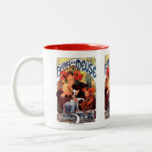 Alphonse Mucha , Bières de la Meuse , 1897 Tweekleurige Koffiemok (Links)