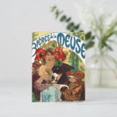 Alphonse Mucha Bieres de La Meuse Briefkaart (Staand voorkant)