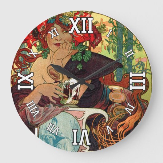 Alphonse Mucha Bieres de La Meuse Grote Klok (Voorkant)
