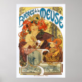 Alphonse Mucha: Bieres de la Meuse Poster (Voorkant)