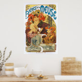 Alphonse Mucha: Bieres de la Meuse Poster (Keuken)