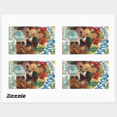 Alphonse Mucha Bieres de La Meuse Rechthoekige Sticker (Vel)