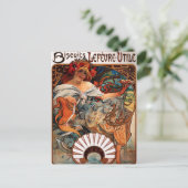 Alphonse Mucha Biscuits Lefevre Utile Briefkaart (Staand voorkant)