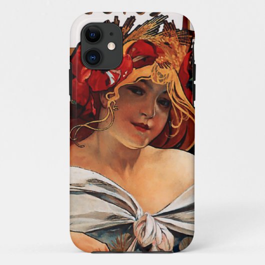Alphonse Mucha Biscuits Lefevre Utile iPhone Case (Achterkant)