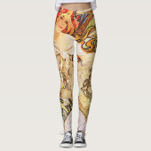 Alphonse Mucha Biscuits Lefevre-Utile Leggings (Voorkant)