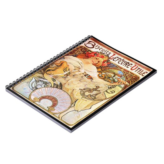 Alphonse Mucha Biscuits Lefevre-Utile Notitieboek (Linkerzijde)