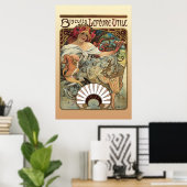 Alphonse Mucha Biscuits Lefevre Utile Poster (Thuiskantoor)