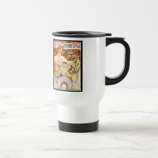 Alphonse Mucha Biscuits Lefevre-Utile Reisbeker (Rechts)