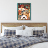 Alphonse Mucha Biscuits Lefevre-Utile Speckled van Canvas Afdruk (Insitu (Slaapkamer))