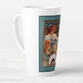 Alphonse Mucha Biscuits Lefevre-Utile Speckled van Latte Mok (Linkerhoek)
